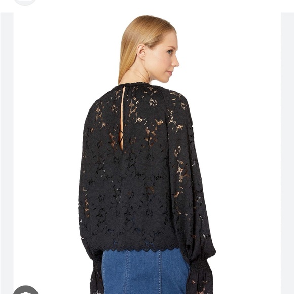 NWT: Free People Olivia Lace Top With Bell Sleeves - Picture 3 of 14